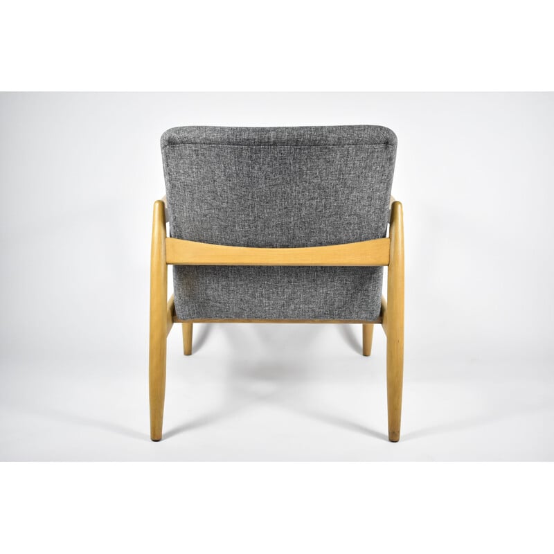 Vintage polish armchair GFM64, designed E.Homa, grey 1960s