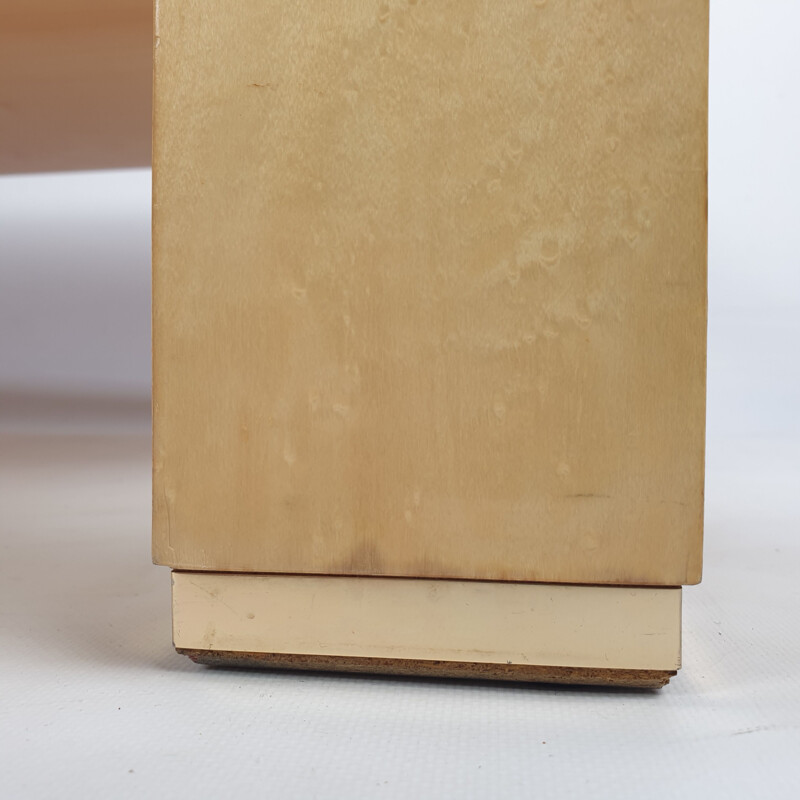 Table basse vintage en laiton et laqué par Alain Delon pour la Maison Jansen, 1970