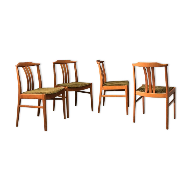 Ensemble de 4 chaises vintage suédoises 1970