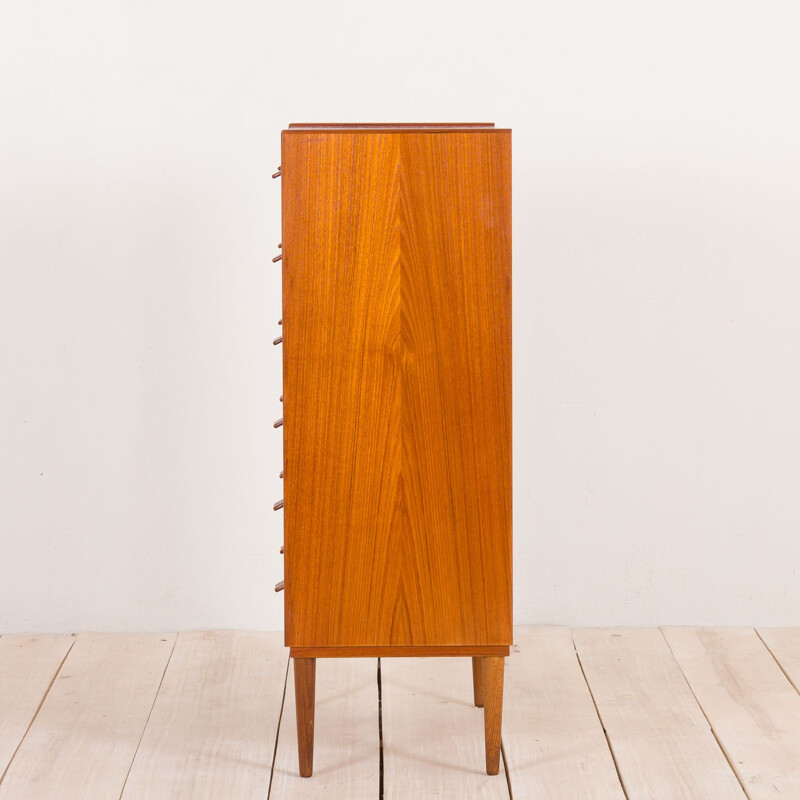 Vintage teak chest of drawers by Carl Aage Skov Danish 1960s