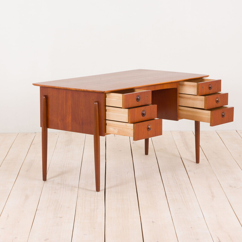 Vintage free-standing sculptural desk Kai Kristiansen 1950s