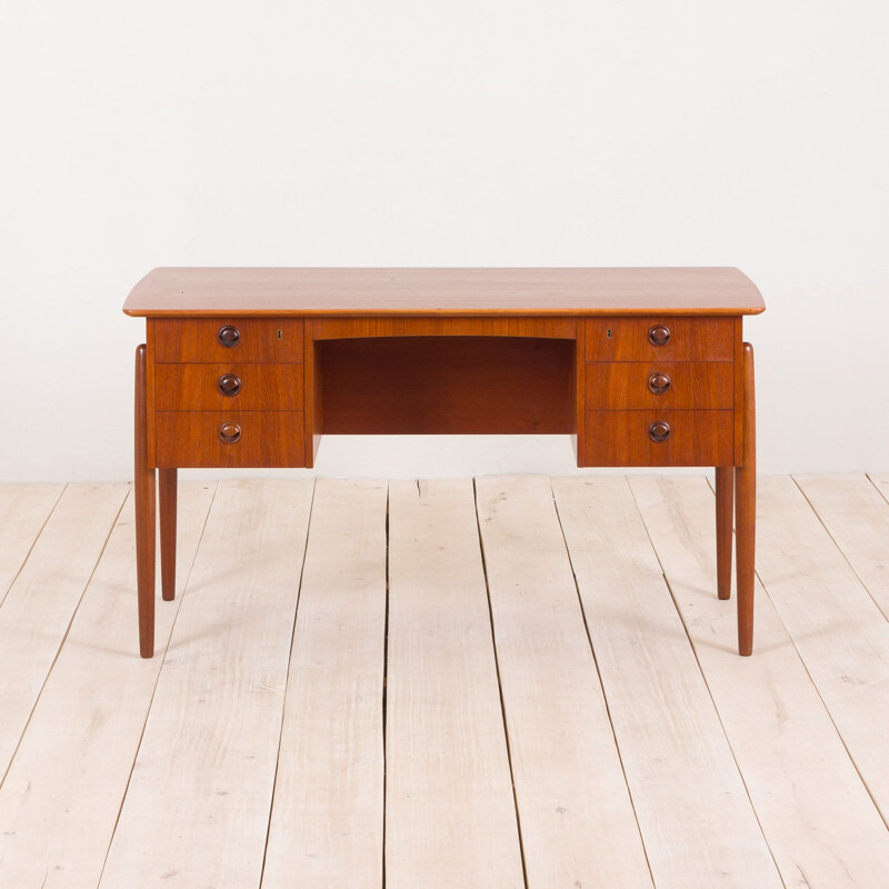 Vintage free-standing sculptural desk Kai Kristiansen 1950s