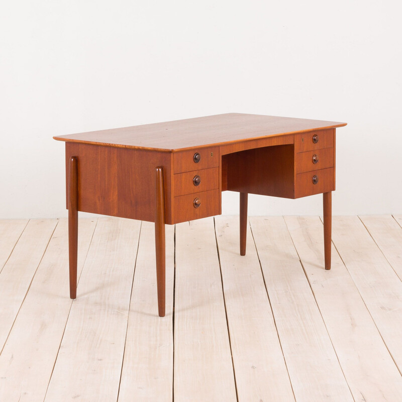 Vintage free-standing sculptural desk Kai Kristiansen 1950s
