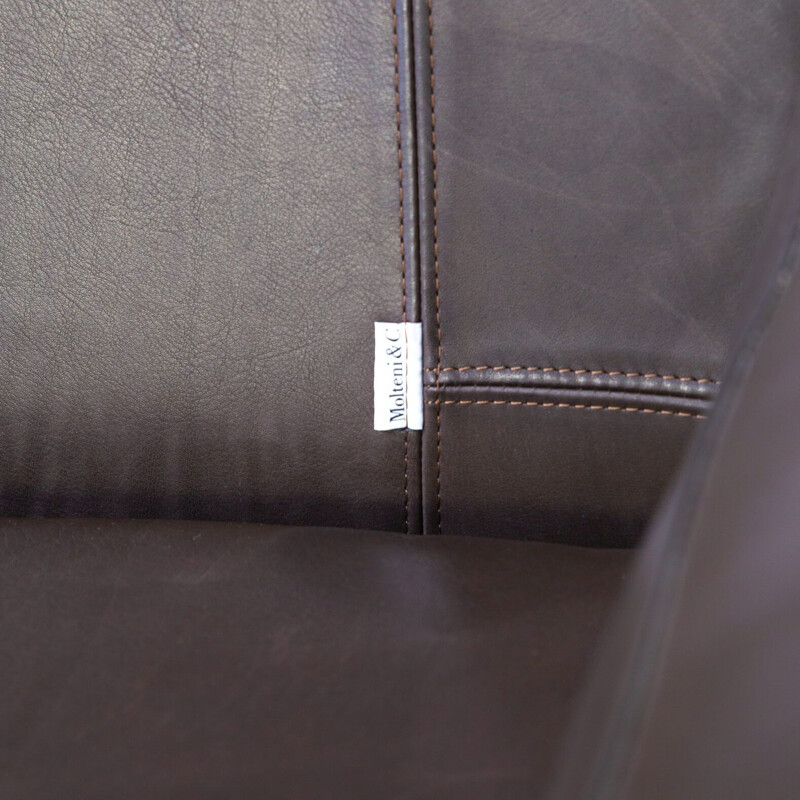 Grand canapé vintage "Still Sdc250" en cuir brun pour Molteni & C Foster & Partners