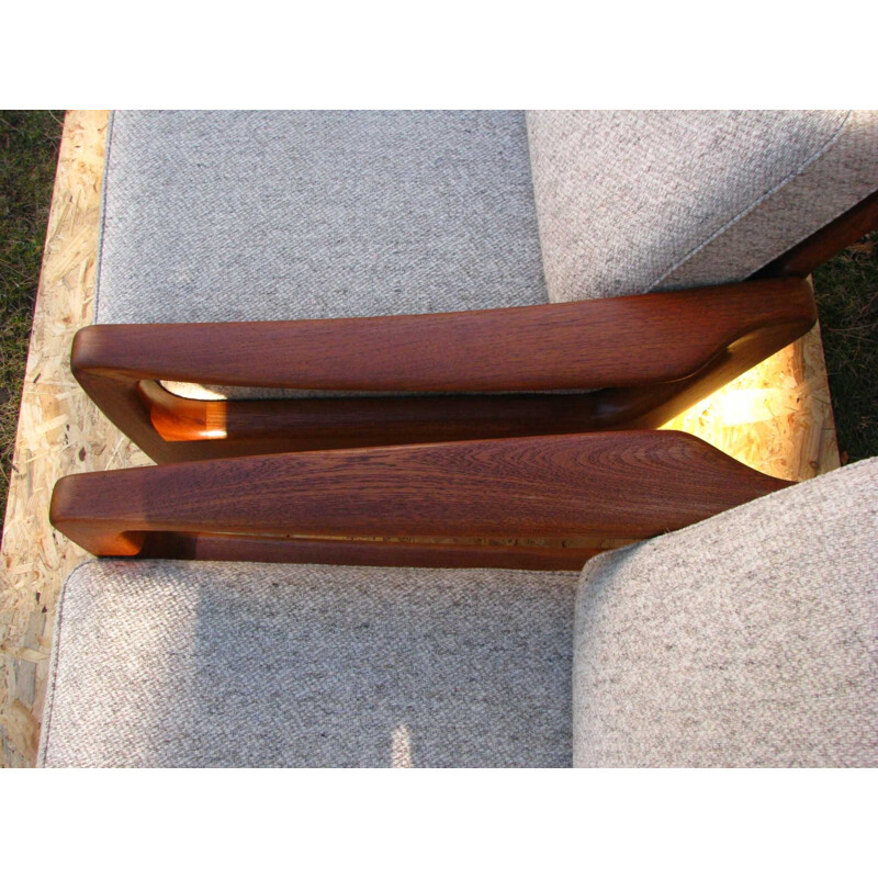 Pair of Mid-Century Teak Lounge Chairs by Juul Kristensen Danish 1960