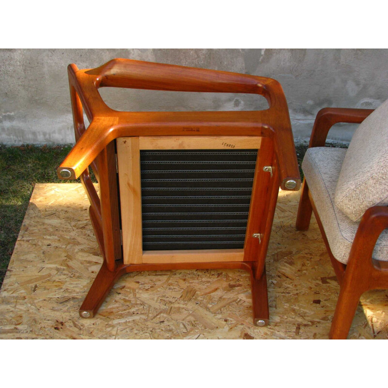 Pair of Mid-Century Teak Lounge Chairs by Juul Kristensen Danish 1960