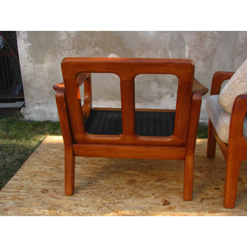 Pair of Mid-Century Teak Lounge Chairs by Juul Kristensen Danish 1960