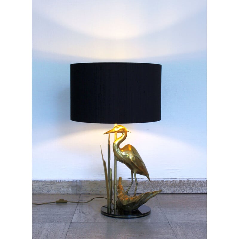 Vintage Heron Lamp 1970