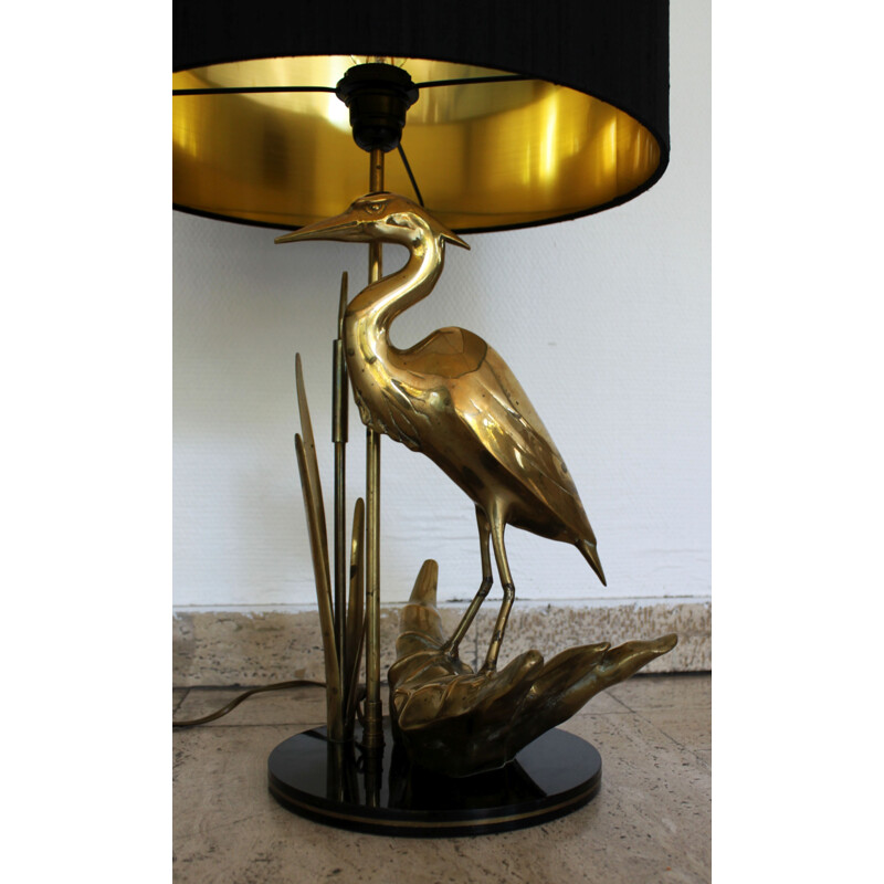 Vintage Heron Lamp 1970