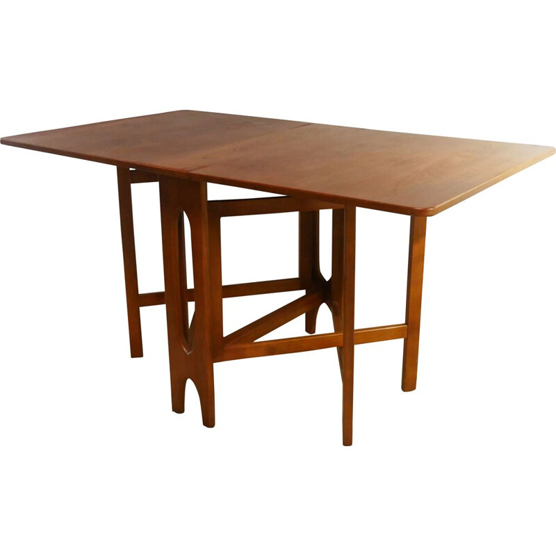 Table de salle à manger vintage pied de porte 1970