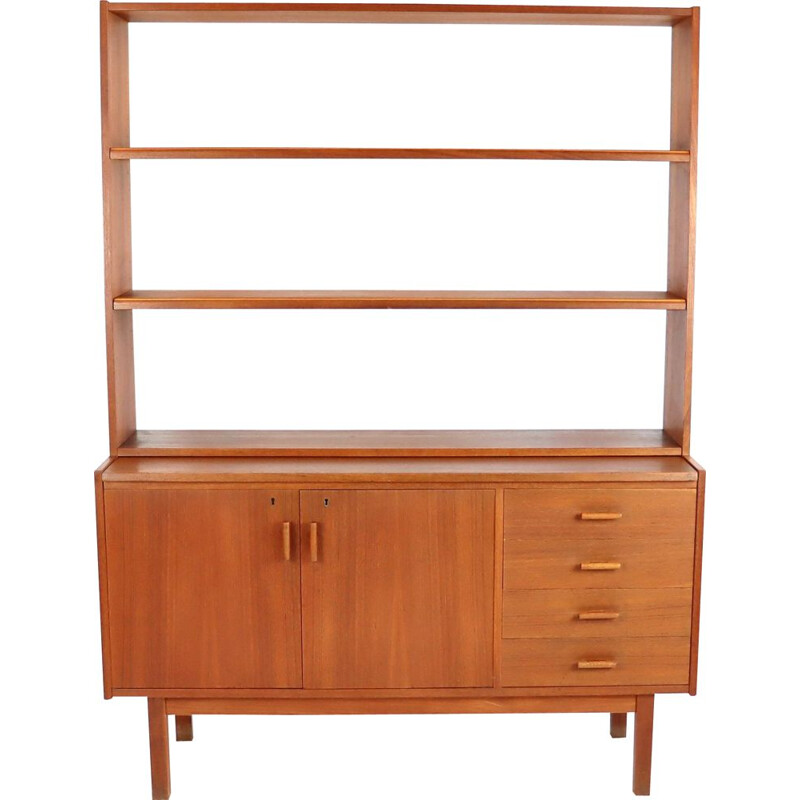 Vintage bookcase teak Scandinavian 1970