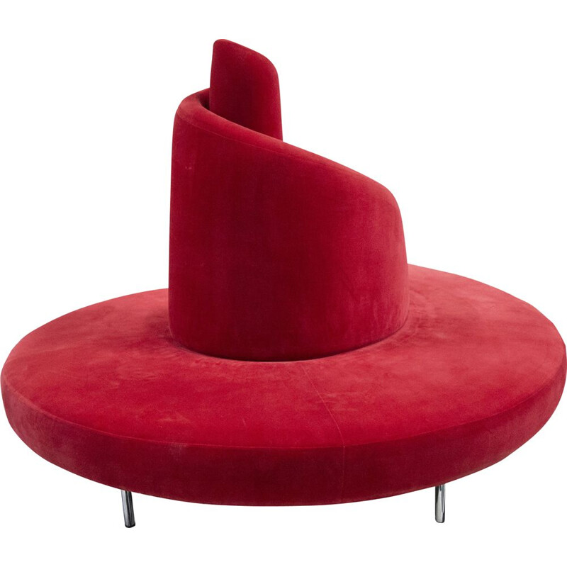 Vintage Red Tatlin Sofa by Mario Cananzi and Roberto Semprini for Edra