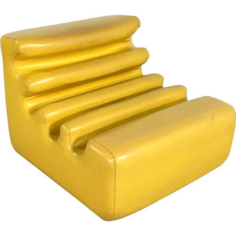 Vintage Yellow Karelia Lounge Chair by Liisi Beckmann for Zanotta, 1970s