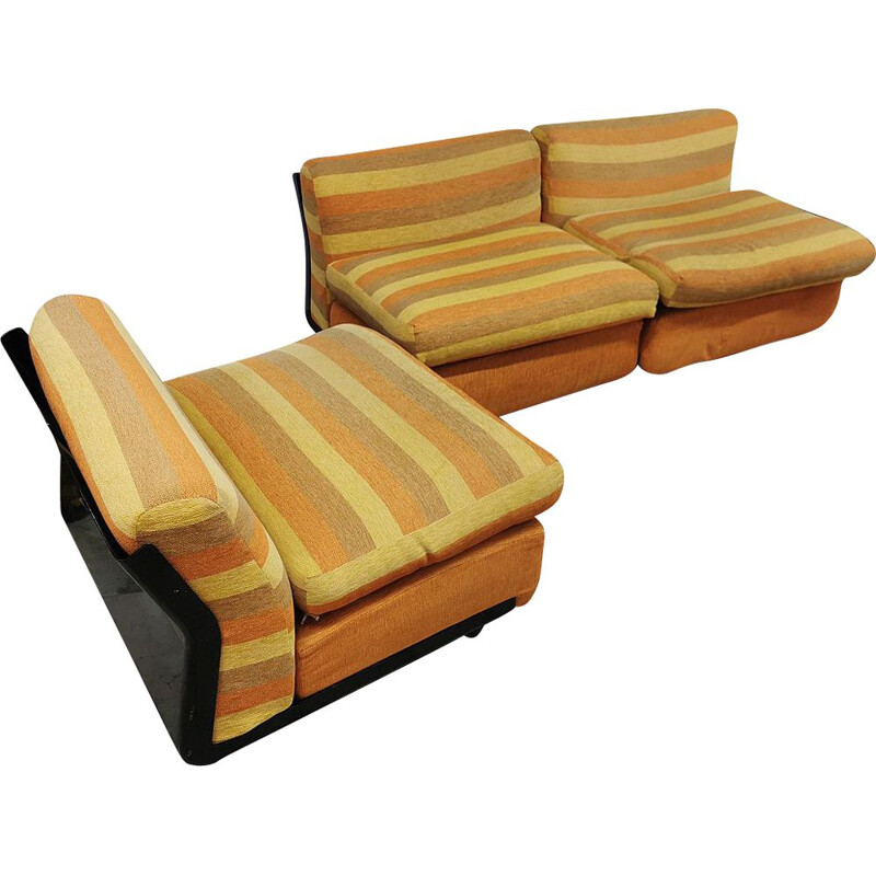 3 vintage Amanta armchairs by Mario Bellini for B&B Italia, 1970s