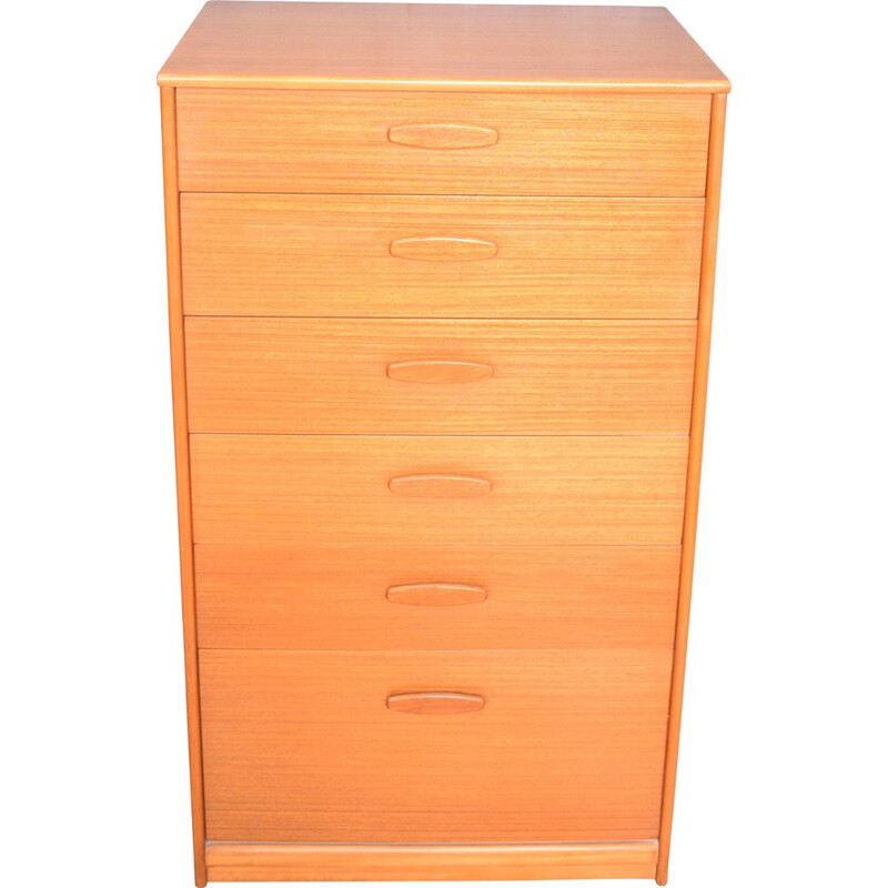 Vintage Teak Austinsuite Tall Chest Of Drawers 1960s