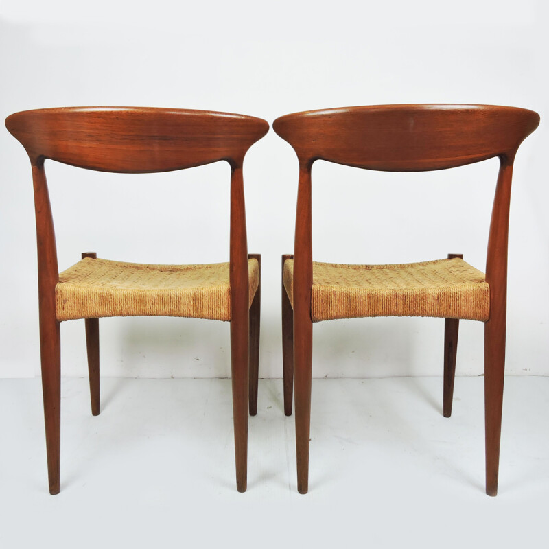 Set of 6 vintage Teak Dining Chair by Arne Hovmand-Olsen for Mogens Kold Danish 1950s