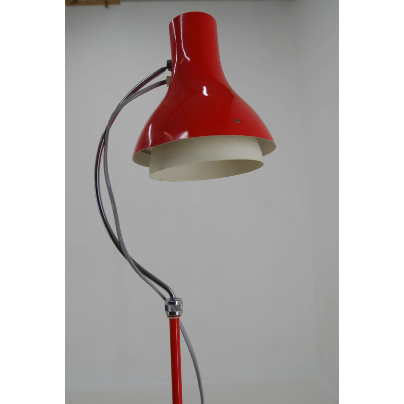 Lampadaire ajustable Vintage Red de Josef Hurka pour Napako 1960