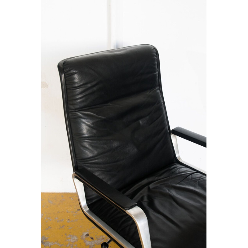 Leather armchair by Delta Design for Wilkhahn, Germany, 1968