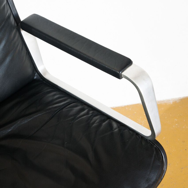 Leather armchair by Delta Design for Wilkhahn, Germany, 1968