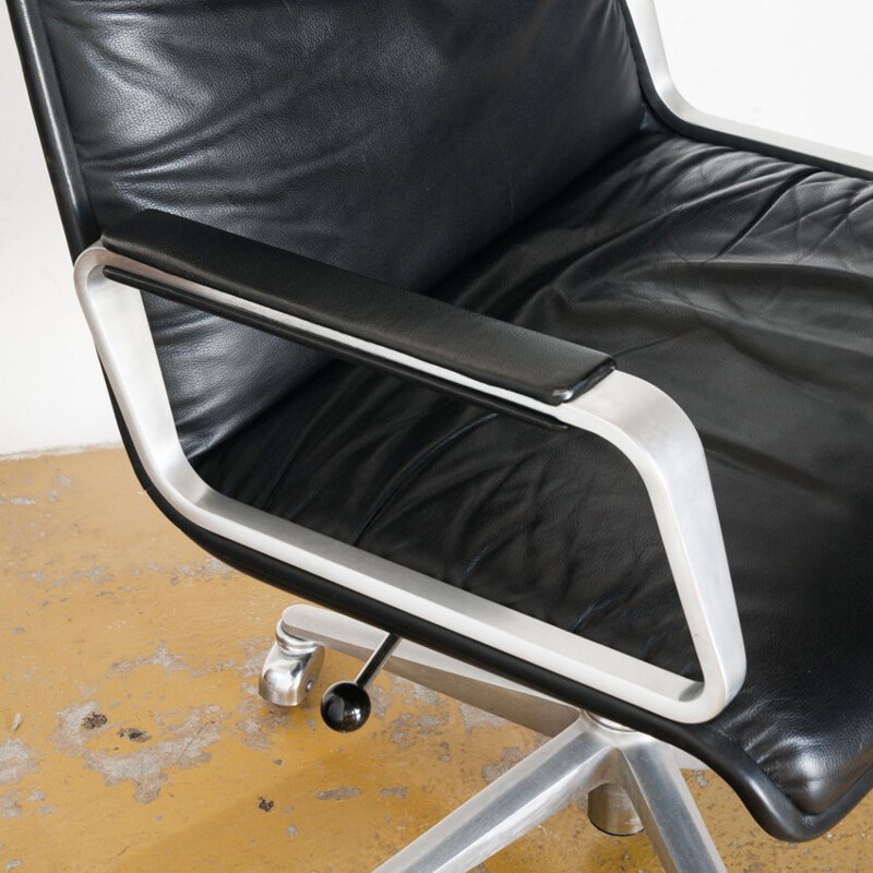 Leather armchair by Delta Design for Wilkhahn, Germany, 1968