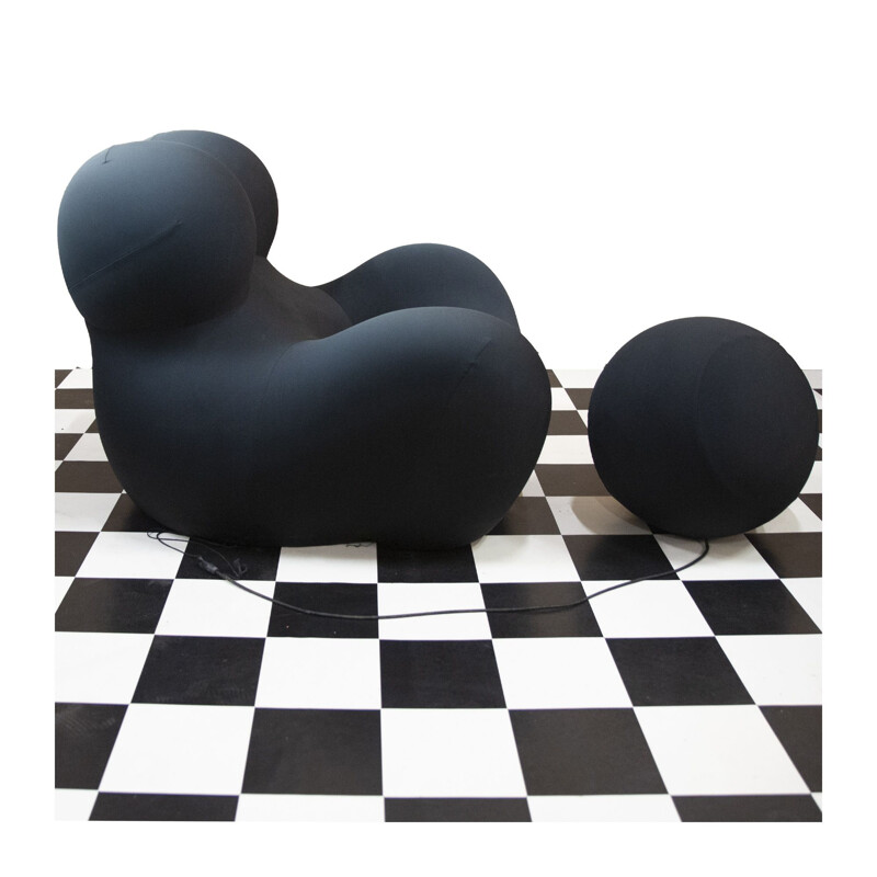 Vintage Black La Mamma Up 5 and Up 6 by Gaetano Pesce for B&B Italia 2000