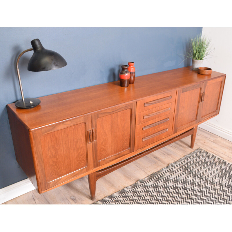 Long vintage G Plan Fresco Teak Sideboard Cabinet By Viktor Wilkins