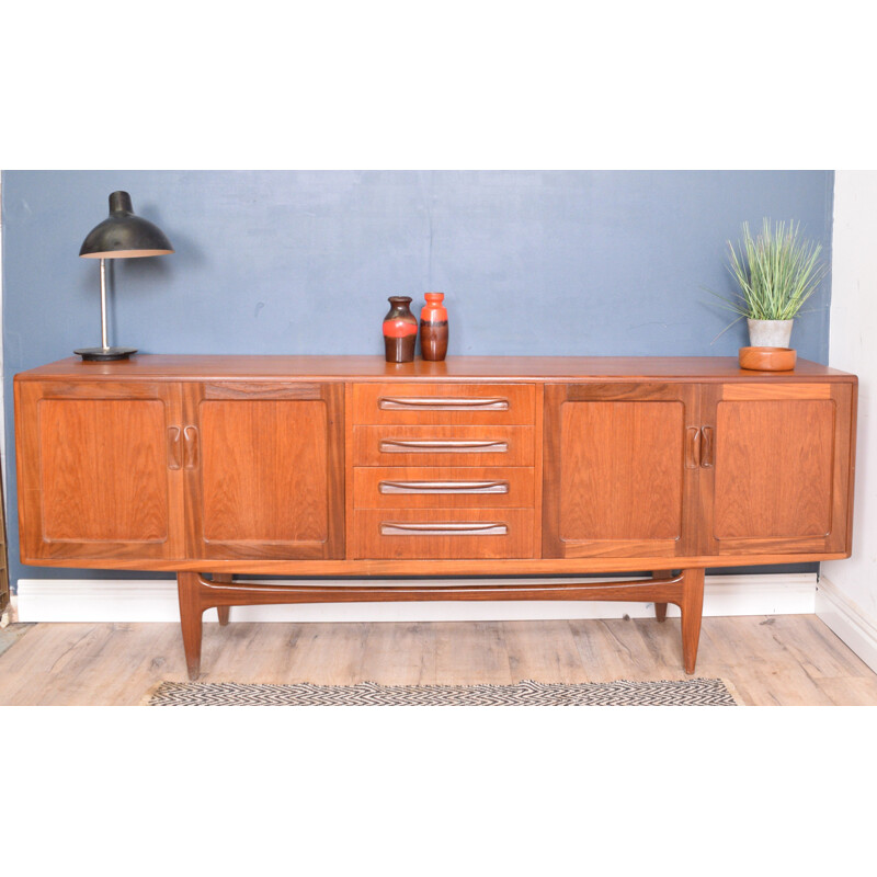 Long vintage G Plan Fresco Teak Sideboard Cabinet By Viktor Wilkins