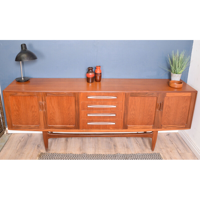 Long vintage G Plan Fresco Teak Sideboard Cabinet By Viktor Wilkins