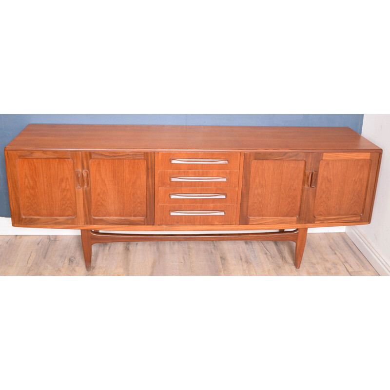 Long vintage G Plan Fresco Teak Sideboard Cabinet By Viktor Wilkins