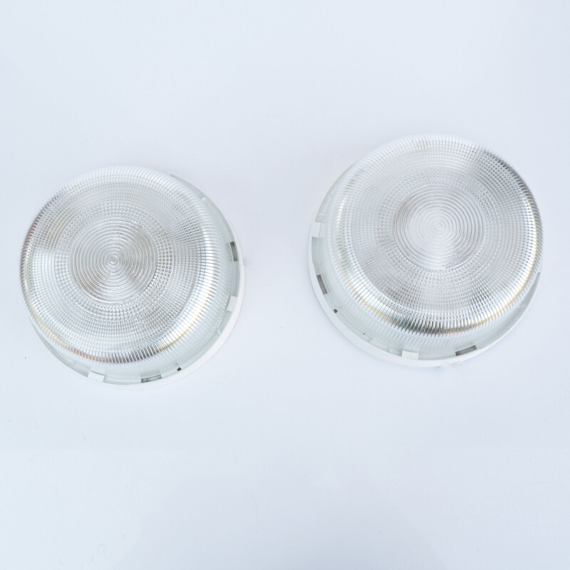 Pair of vintage ceiling lights for Novoplast Sered, Czech 1980