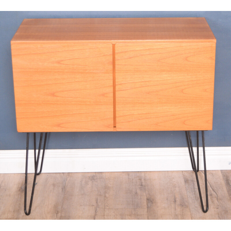 Vintage Teak Sideboard Cabinet Console Harpin Legs TV Cabinet