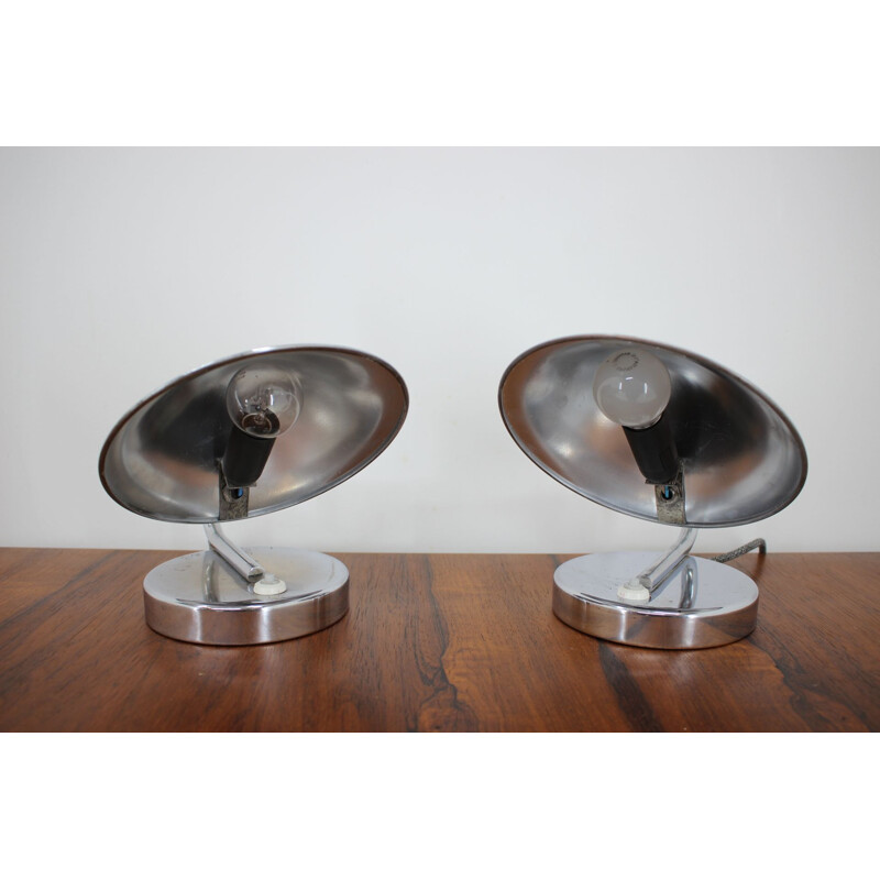 Pair of vintage Table Lamps  by Josef Hurka for Napako,Art Deco 1930s
