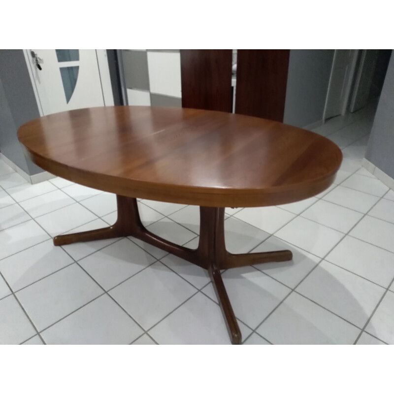 Vintage oval extensible table Baumann 1970