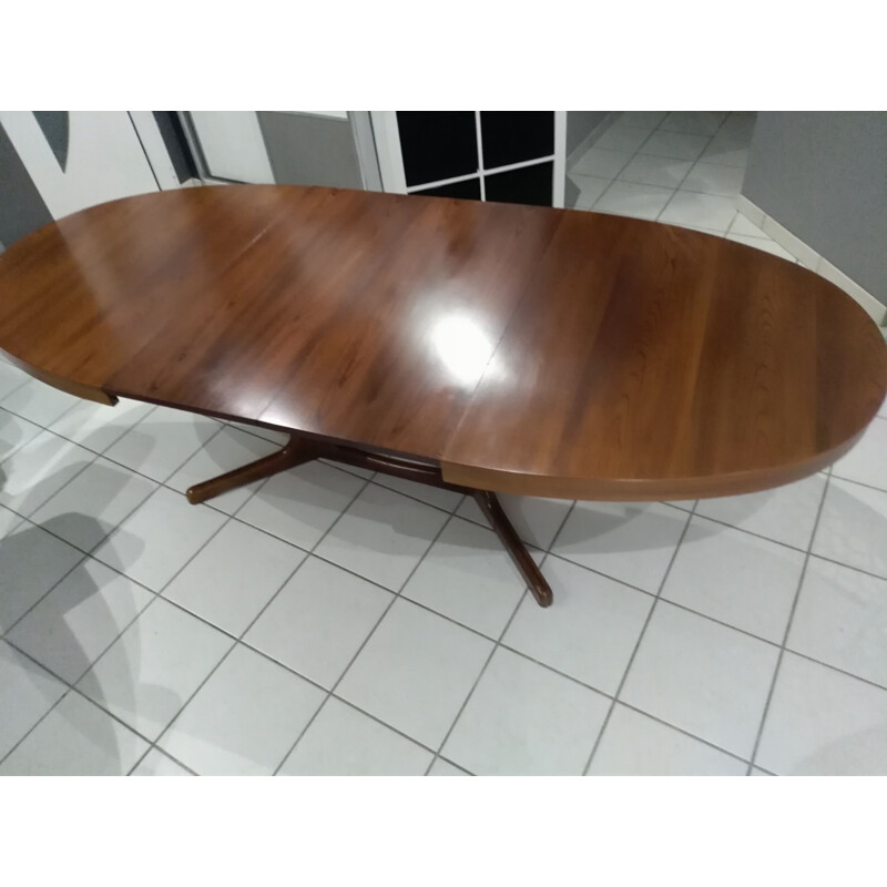 Vintage oval extensible table Baumann 1970
