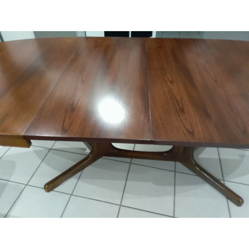 Vintage oval extensible table Baumann 1970