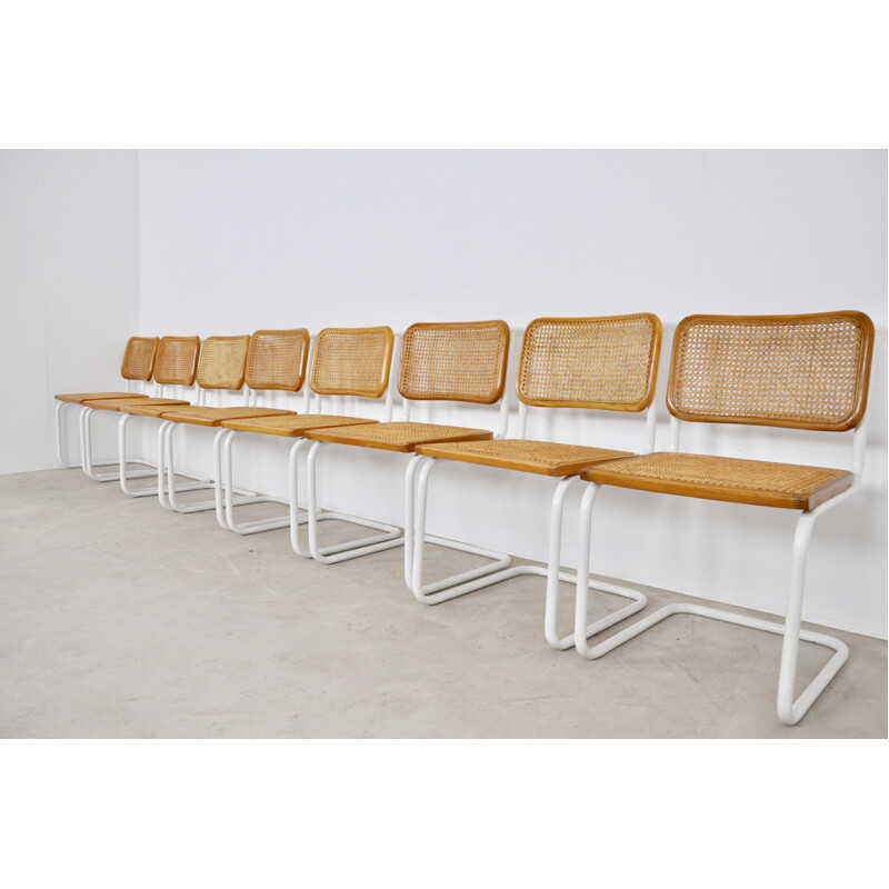 Ensemble de 8 chaises vintage B32 par Marcel Breuer