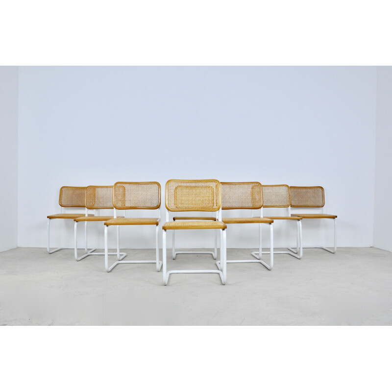 Ensemble de 8 chaises vintage B32 par Marcel Breuer