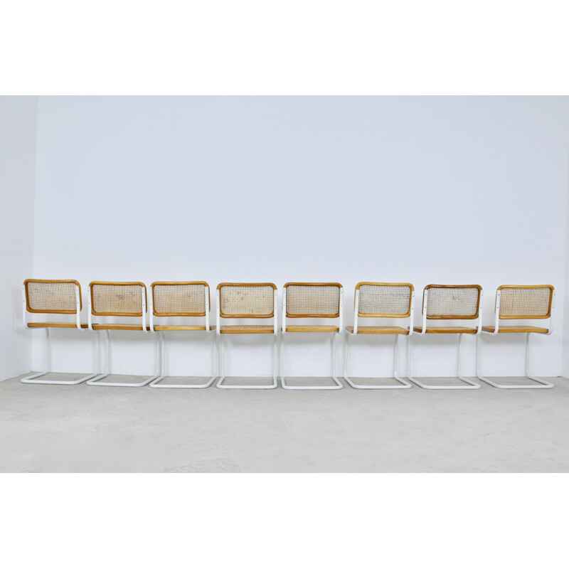 Ensemble de 8 chaises vintage B32 par Marcel Breuer