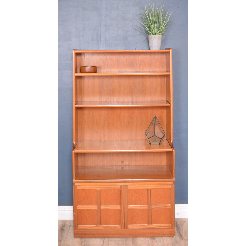 Vintage Teak Nathan Squares Bookcase Cabinet 1960s