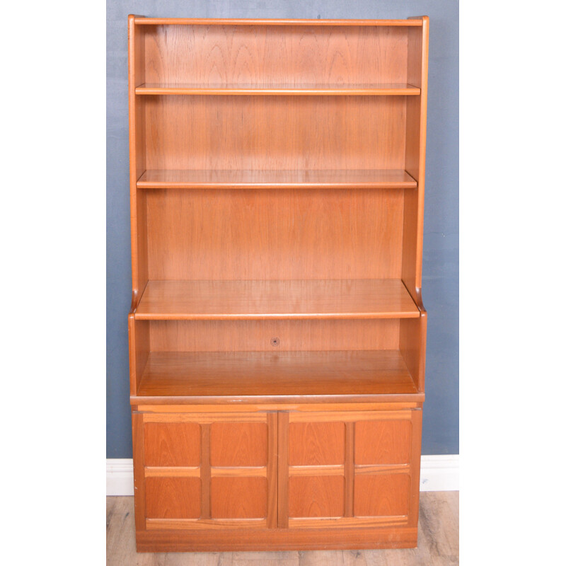 Vintage Teak Nathan Squares Bookcase Cabinet 1960s