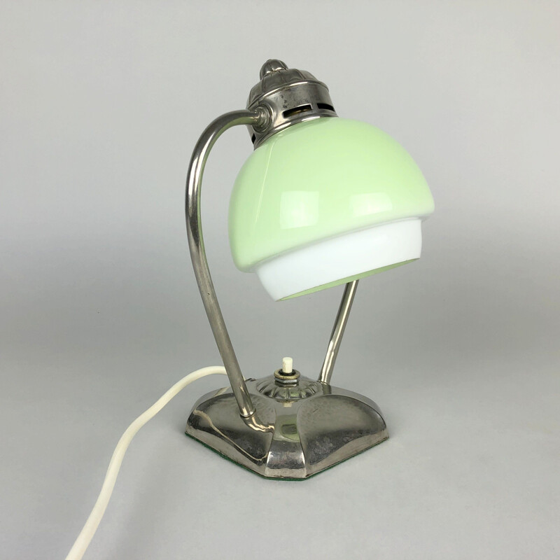 Lanterne de table vintage chromée  Art Déco 1930