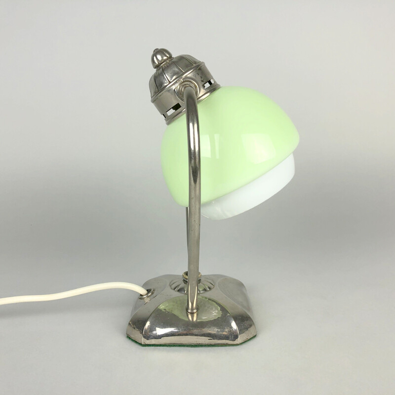 Vintage Chrome Table Lamp  Lantern, Art Deco 1930s