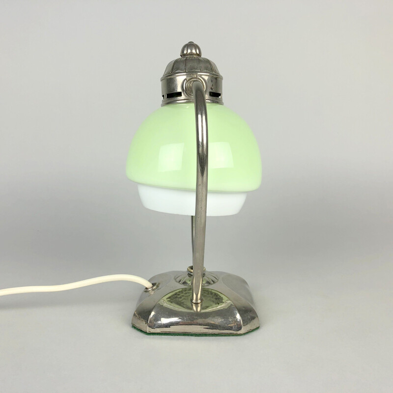 Vintage Chrome Table Lamp  Lantern, Art Deco 1930s