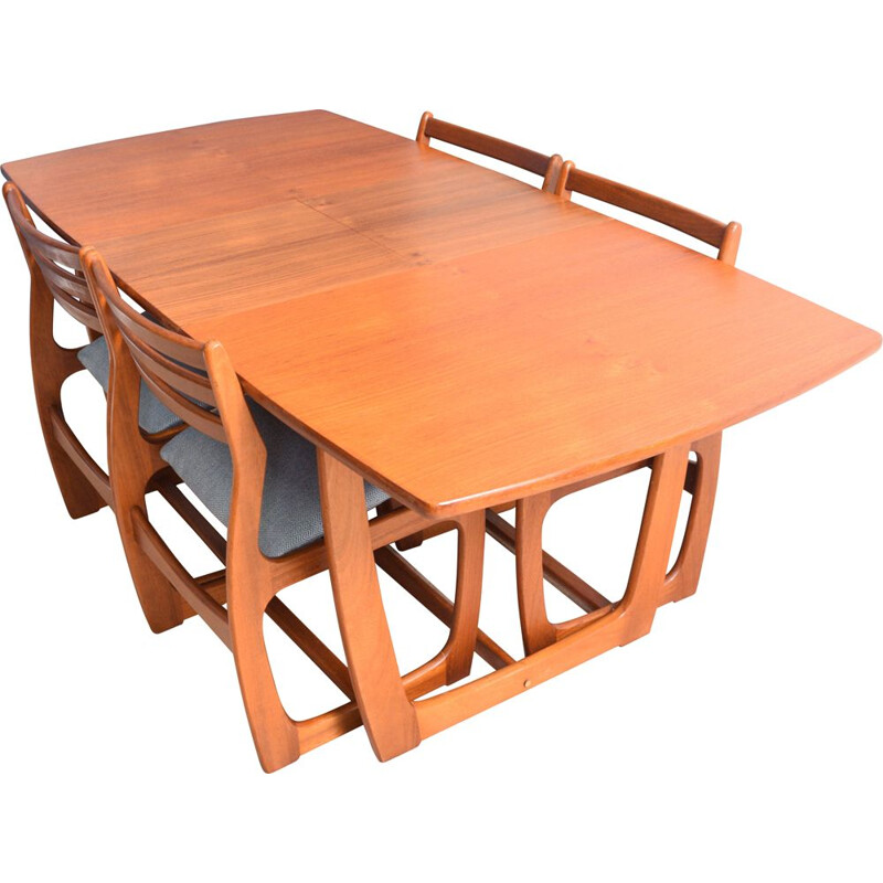 Vintage teak Portwood Table & 4 Chairs Danish 1960s