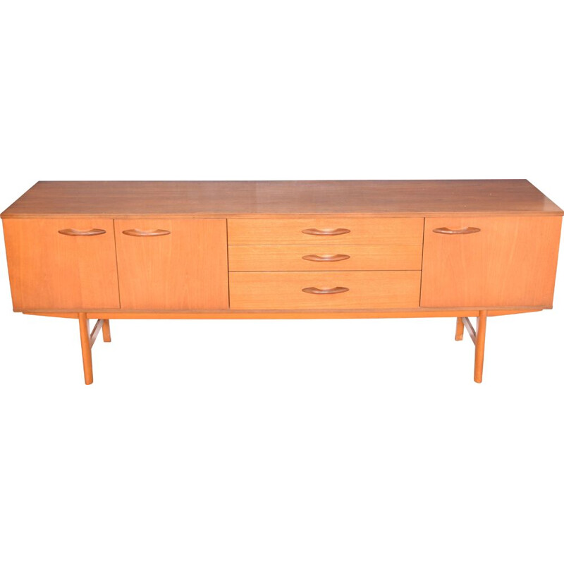 Vintage Long Avalon Teak Sideboard Cabinet 1960s