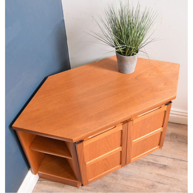 Vintage Nathan Squares Corner Tv Cabinet Teak 1960s