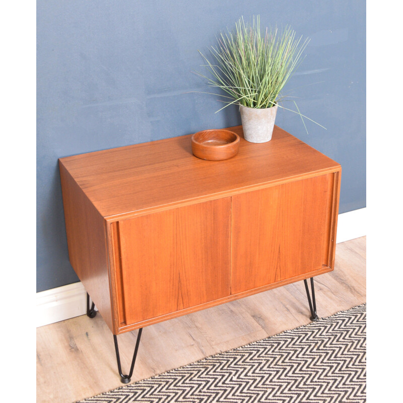 Vintage Teak Sideboard  G Plan Five Form TV Cabinet Hair Pin Legs 1960s