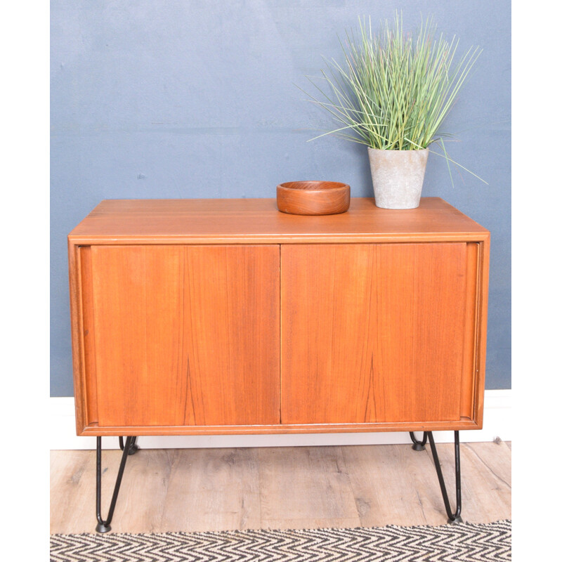 Vintage Teak Sideboard  G Plan Five Form TV Cabinet Hair Pin Legs 1960s