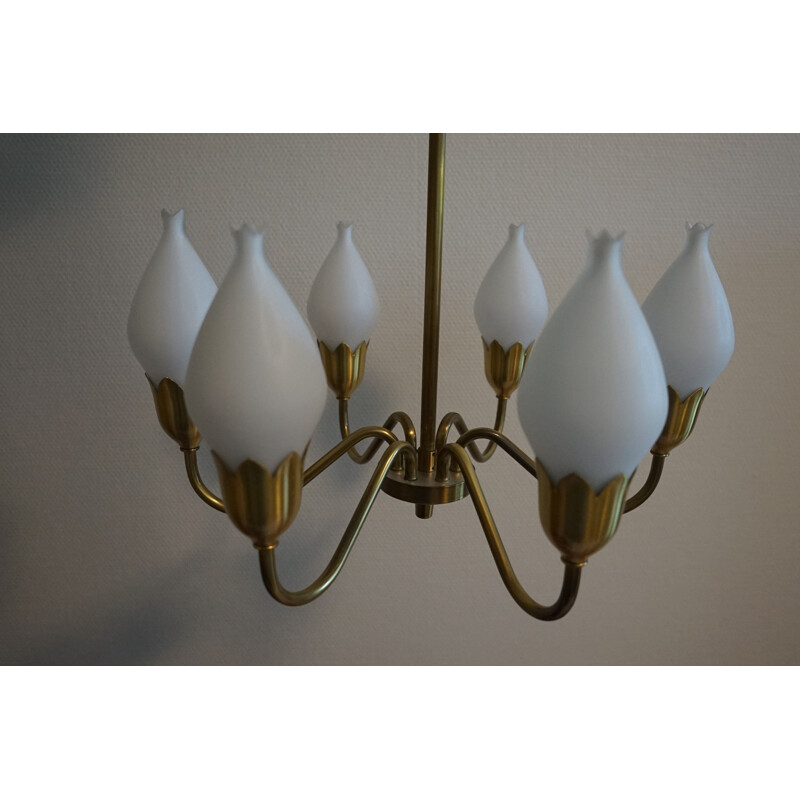 Vintage ceiling lamp Fog & Mørup tulip 1950s