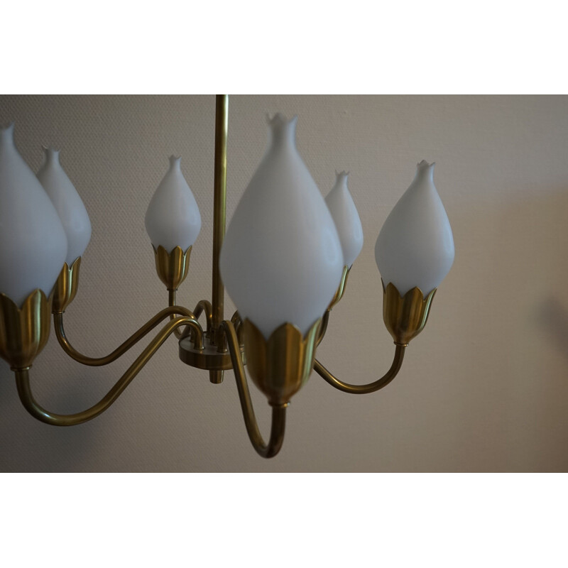 Vintage ceiling lamp Fog & Mørup tulip 1950s